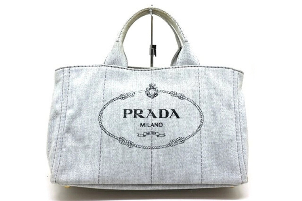 Prada Canapa handbag denim white